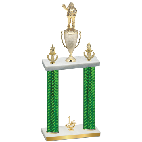 Double Green Carbon Fiber First Place Holiday Trophy