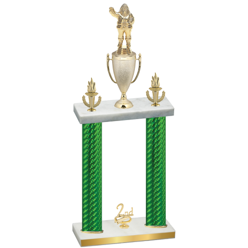 Double Green Carbon Fiber Second Place Holiday Trophy