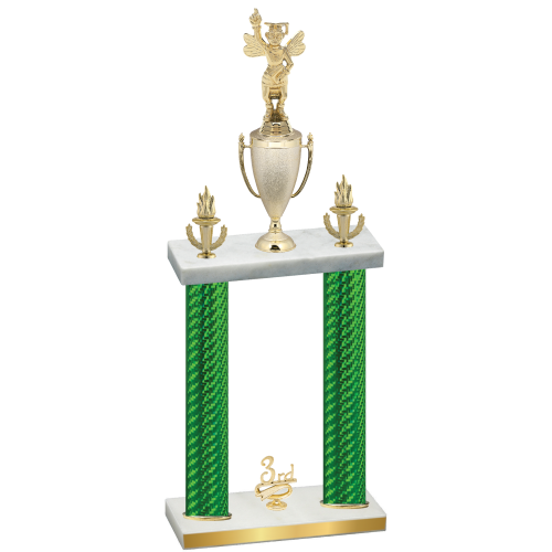 Double Green Carbon Fiber Third Place Academics Trophy