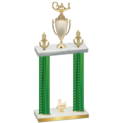 Double Green Carbon Fiber Third Place Academics Trophy
