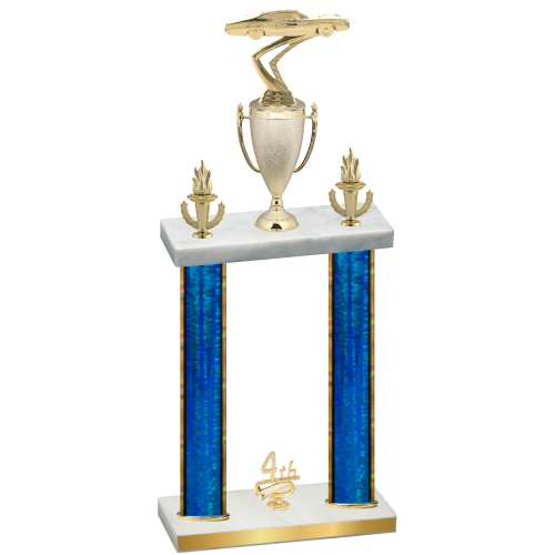 Double Blue Glacier Fourth Place Cars Trophy