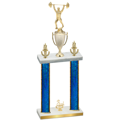 Double Blue Glacier Third Place Weights Trophy