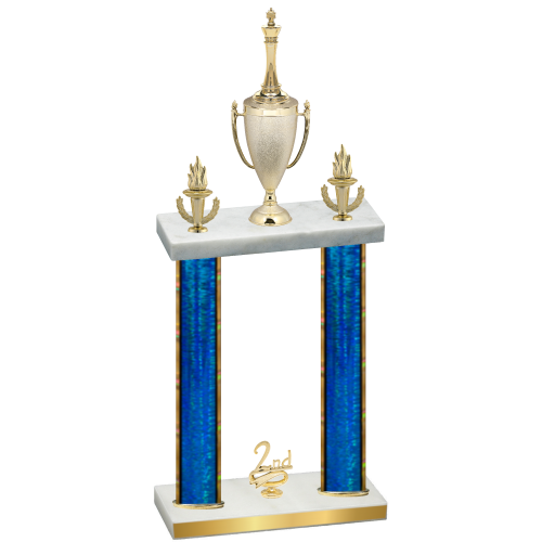 Double Blue Glacier Second Place Chess Trophy