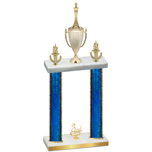 Double Blue Glacier Third Place Chess Trophy