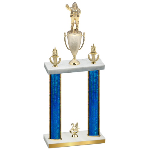 Double Blue Glacier Year Holiday Trophy