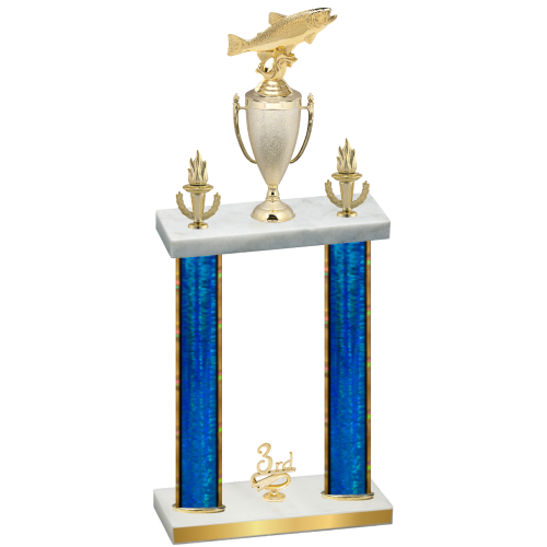 Double Blue Glacier Third Place Fishing Trophy