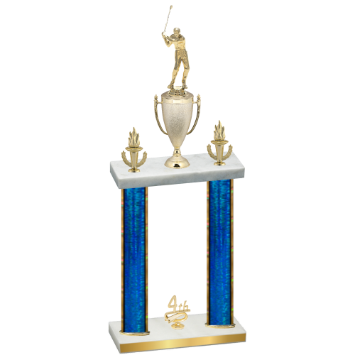 Double Blue Glacier Fourth Place Golf Trophy