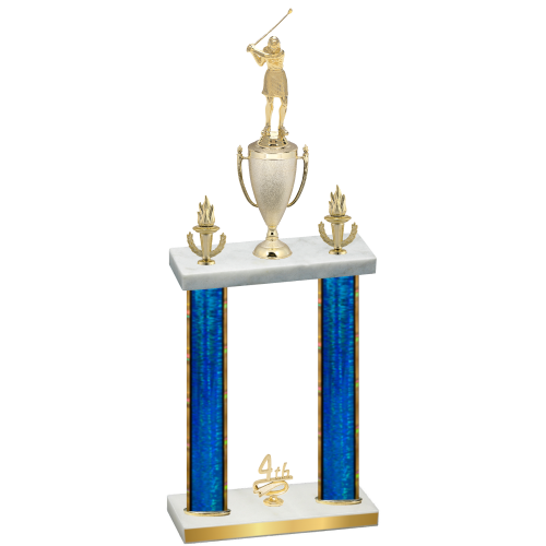 Double Blue Glacier Fourth Place Golf Trophy