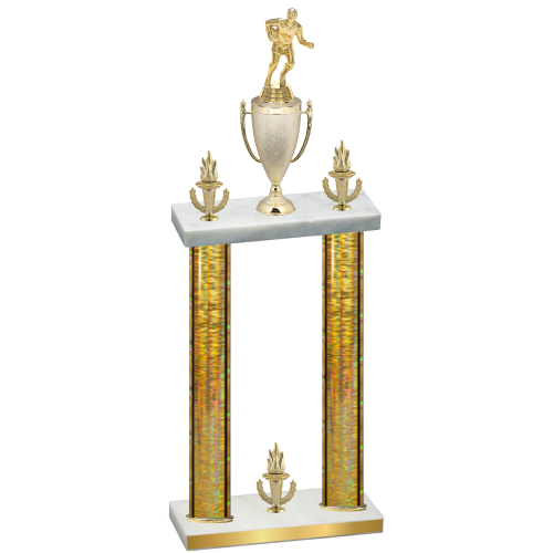 Double Gold Glacier Victory Rugby Trophy