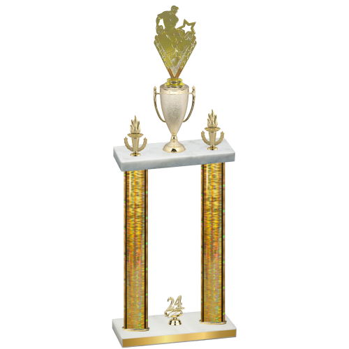 Double Gold Glacier Year Rugby Trophy