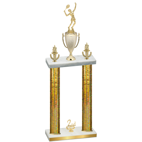 Double Gold Glacier Second Place Tennis Trophy