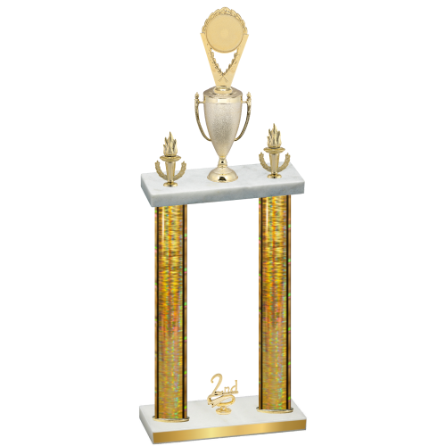 Double Gold Glacier Second Place Insert Trophy