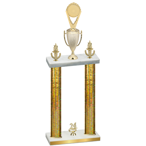 Double Gold Glacier Year Insert Trophy