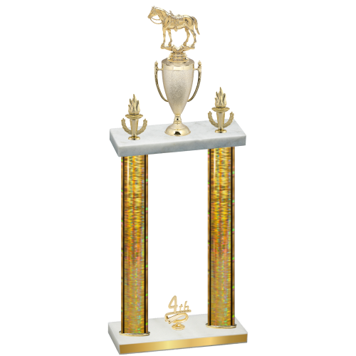 Double Gold Glacier Fourth Place Horses Trophy