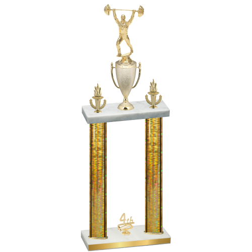 Double Gold Glacier Fourth Place Weights Trophy