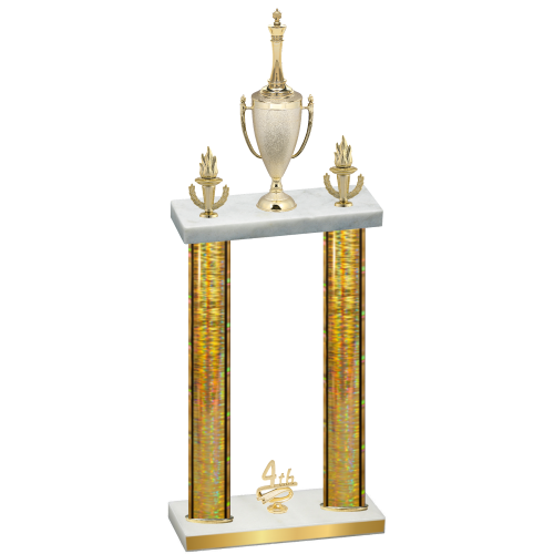 Double Gold Glacier Fourth Place Chess Trophy