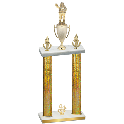 Double Gold Glacier Fourth Place Holiday Trophy