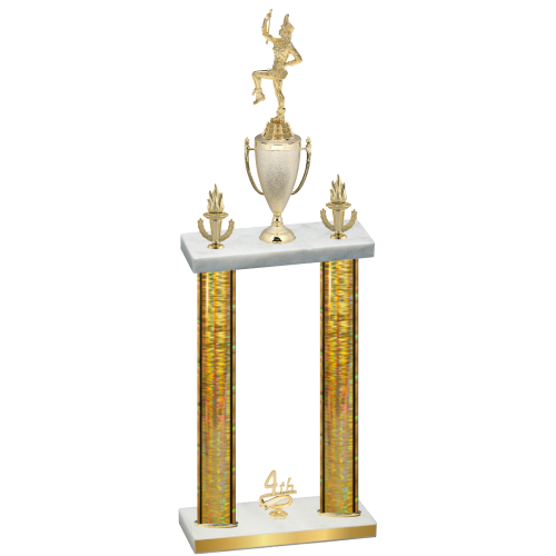 Double Gold Glacier Fourth Place Majorette Trophy