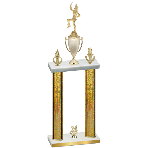 Double Gold Glacier Year Majorette Trophy
