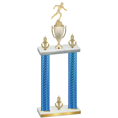 Double Blue Carbon Fiber Victory Running Trophy