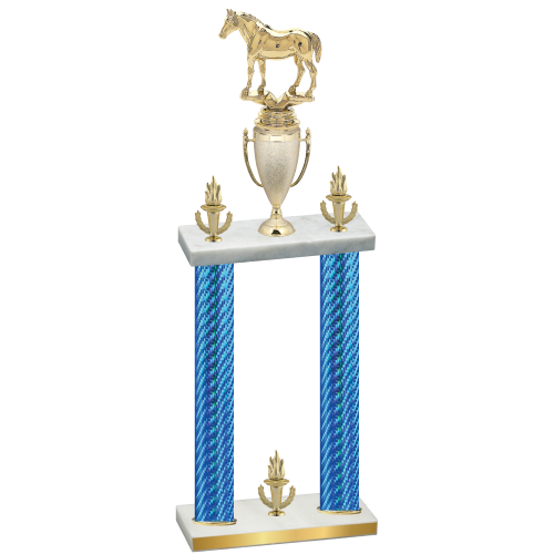 Double Blue Carbon Fiber Victory Horses Trophy