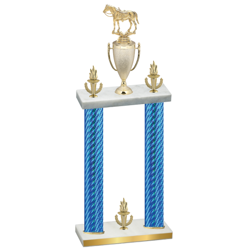 Double Blue Carbon Fiber Victory Horses Trophy