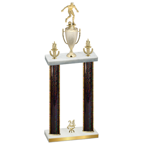 Double Black Glacier Year Soccer Trophy
