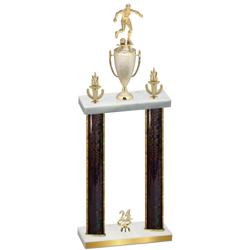 Double Black Glacier Year Soccer Trophy