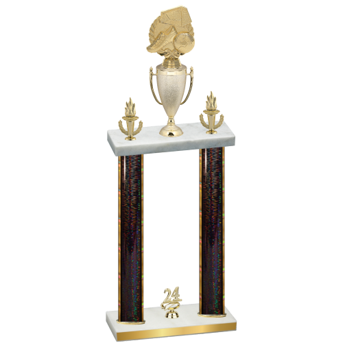 Double Black Glacier Year Soccer Trophy