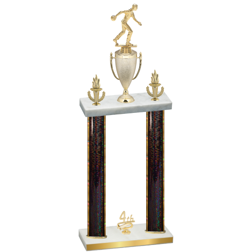 Double Black Glacier Fourth Place Bowling Trophy