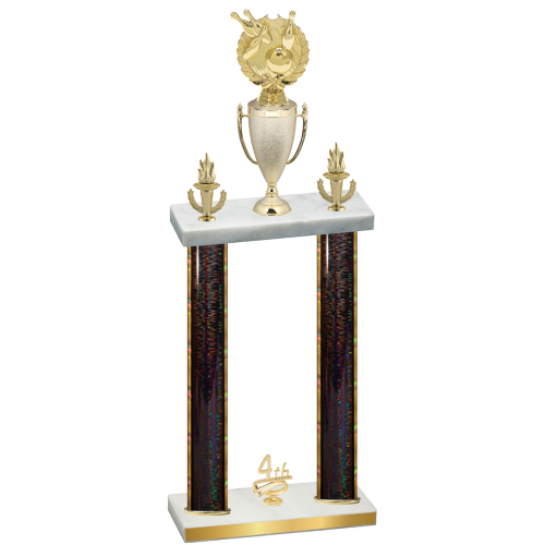 Double Black Glacier Fourth Place Bowling Trophy
