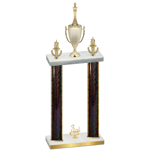 Double Black Glacier Third Place Chess Trophy