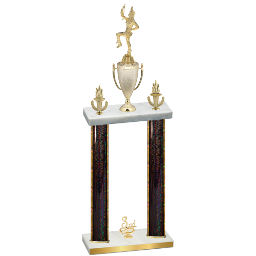 Double Black Glacier Third Place Majorette Trophy