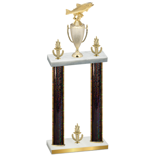 Double Black Glacier Victory Fishing Trophy