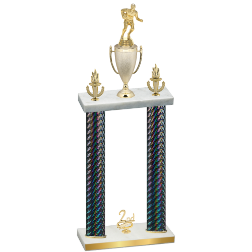 Double Black Carbon Fiber Second Place Rugby Trophy