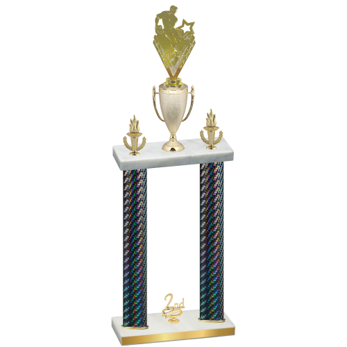 Double Black Carbon Fiber Second Place Rugby Trophy