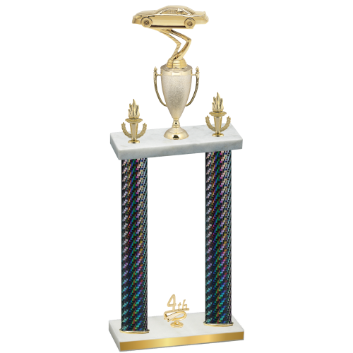 Double Black Carbon Fiber Fourth Place Cars Trophy