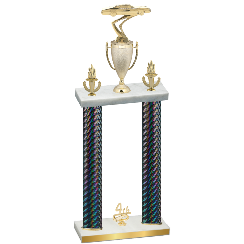 Double Black Carbon Fiber Fourth Place Cars Trophy