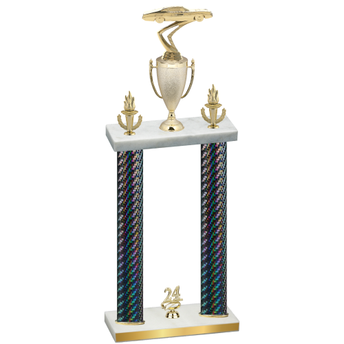 Double Black Carbon Fiber Year Cars Trophy