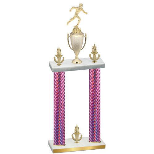 Double Pink Carbon Fiber Victory Running Trophy