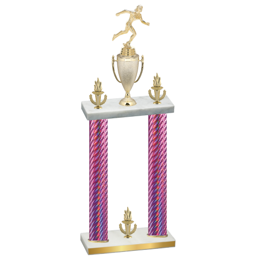 Double Pink Carbon Fiber Victory Running Trophy