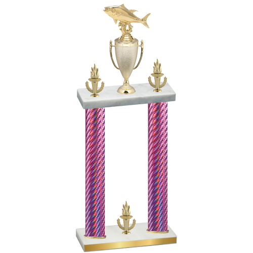 Double Pink Carbon Fiber Victory Fishing Trophy