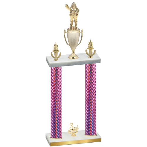 Double Pink Carbon Fiber Third Place Holiday Trophy