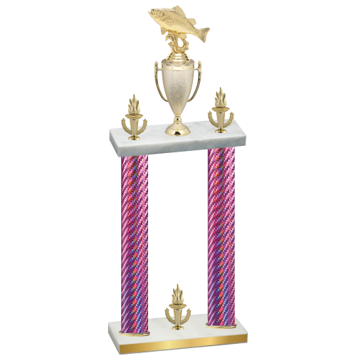 Double Pink Carbon Fiber Victory Fishing Trophy