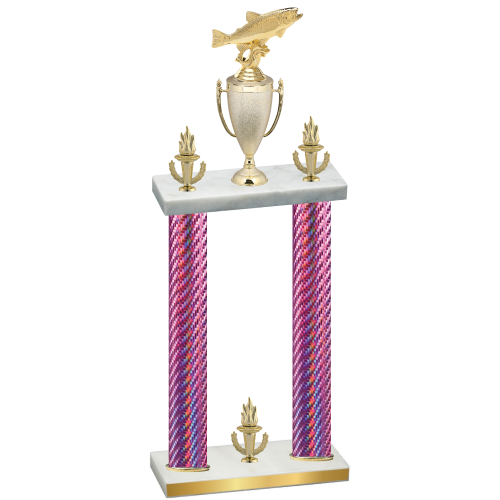 Double Pink Carbon Fiber Victory Fishing Trophy