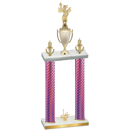 Double Pink Carbon Fiber First Place Academics Trophy