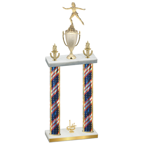 Double Flag USA First Place Skater Trophy