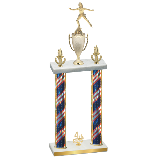 Double Flag USA Fourth Place Skater Trophy