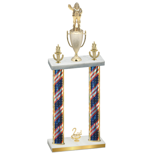 Double Flag USA Second Place Holiday Trophy