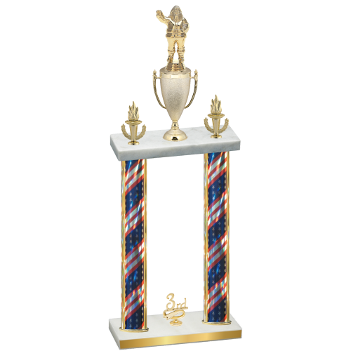 Double Flag USA Third Place Holiday Trophy